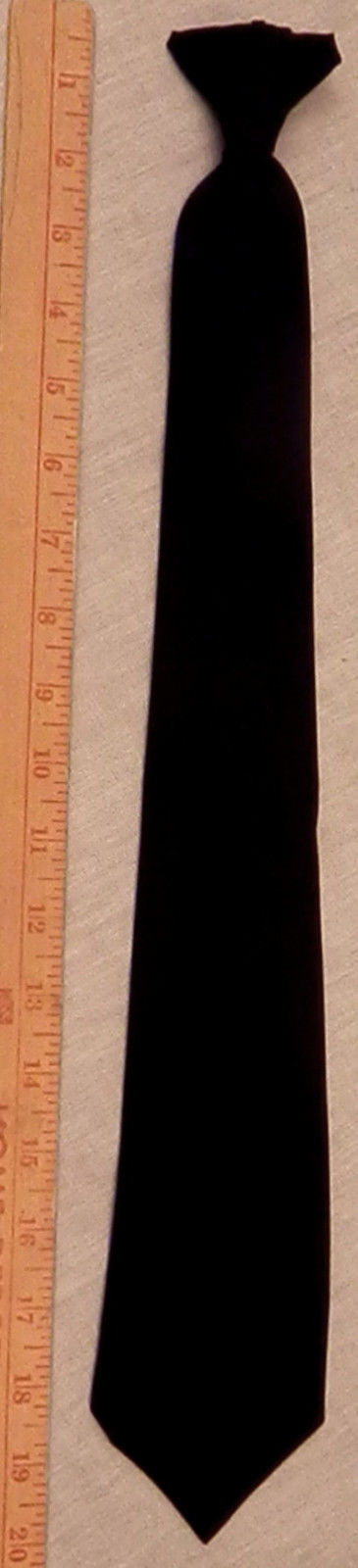 20" Solid MIDNIGHT Clip-On Uniform Tie 3 1/8"